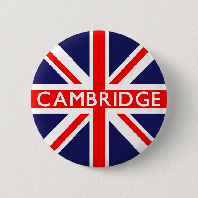 Cambridge : British Flag 6 Cm Round Badge (Front)