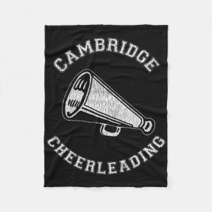 Cambridge Cheer Distressed Retro 90's Cheerleader Fleece Blanket