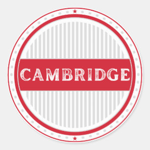 Cambridge City Pride Emblem – English Identity Classic Round Sticker