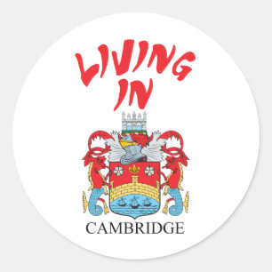 Cambridge coat of arms classic round sticker