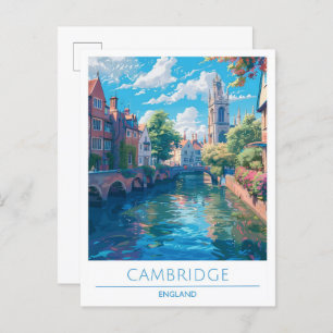 Cambridge England Art Vintage Travel  Postcard