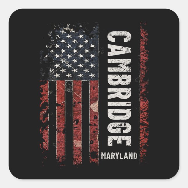 Cambridge Maryland Square Sticker (Front)