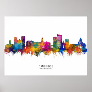 Cambridge Massachusetts Skyline Poster