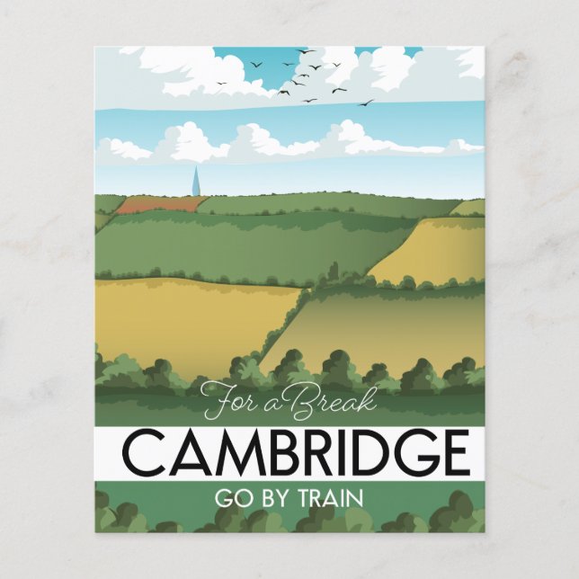 Cambridge Train travel poster Magnet (Front)