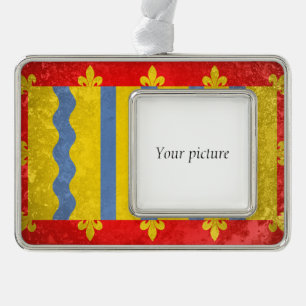 Cambridgeshire Silver Plated Framed Ornament