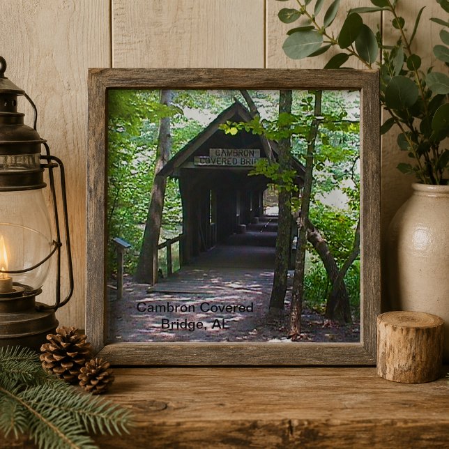 Cambron Covered Bridge, Madison County, Alabama Ceramic Tile (Cambron Covered Bridge, Madison County, Alabama Ceramic Tile)