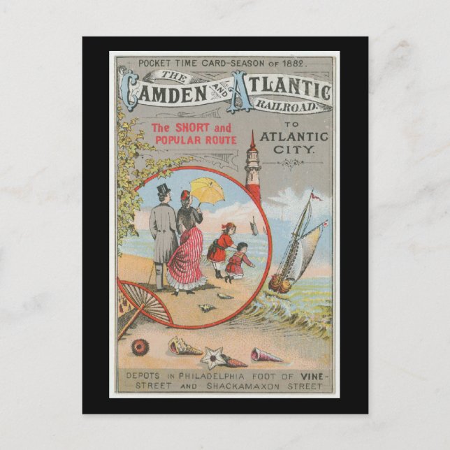 Camden and Atlantic Railroad Postcard (Front)