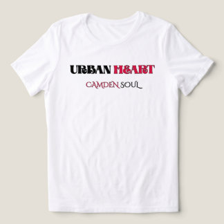 CAMDEN CITY LOVE URBAN HEART Black Crimson Women's Tri-Blend Shirt