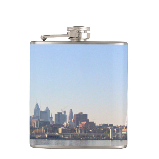 Camden Cityscape Hip Flask (Front)