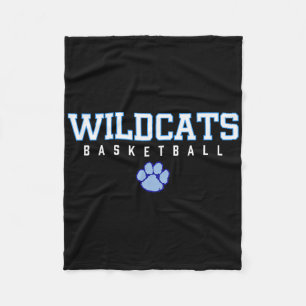 Camden County Wildcats Logo Sketll Hs 1 Fleece Blanket