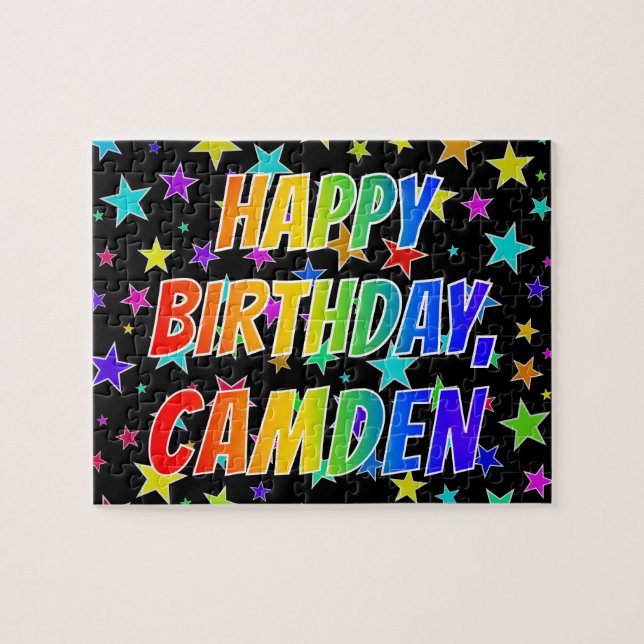"CAMDEN" First Name, Fun "HAPPY BIRTHDAY" Jigsaw Puzzle (Horizontal)