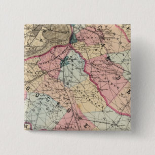 Camden, Gloucester counties, NJ 15 Cm Square Badge