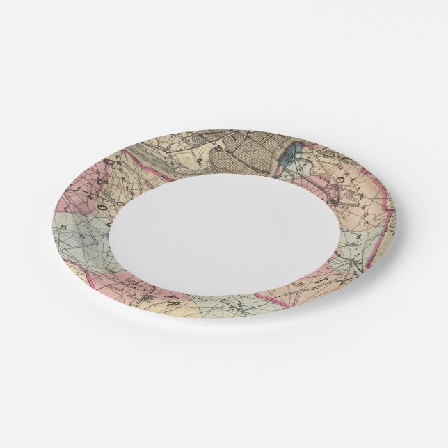 Camden, Gloucester counties, NJ Paper Plate (Angled)