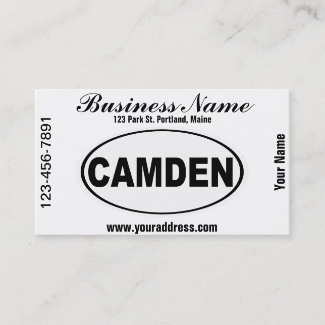 Camden Maine Business Card (Front)