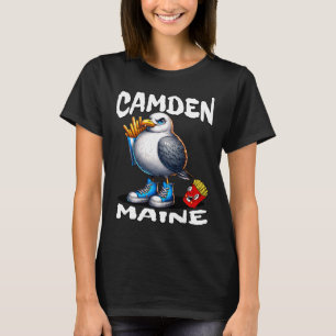 Camden Maine Funny Seagull French Fries Souvenir T-Shirt