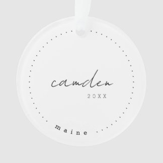 Camden Maine ME Travel United States Simple Ornament
