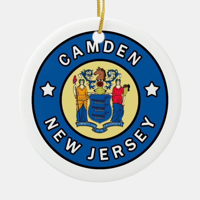 Camden New Jersey Ceramic Ornament (Front)