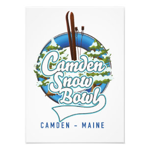 Camden Snow Bowl ski logo. Photo Print