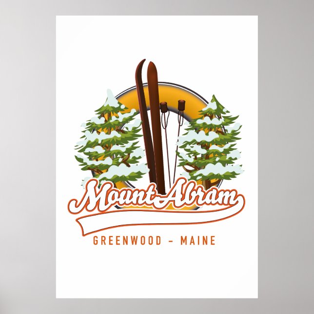 Camden Snow Bowl ski logo. Poster (Front)