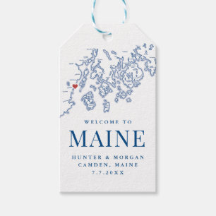 Camden Welcome to Maine Wedding Favour Gift Tags