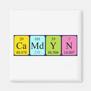 Camdyn periodic table name magnet