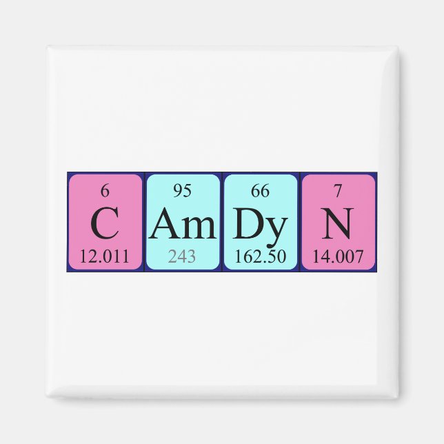Camdyn periodic table name magnet (Front)