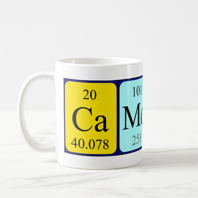 Camdyn periodic table name mug (Left)