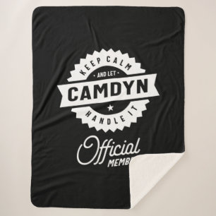 Camdyn Personalised Name Birthday Gift Sherpa Blanket
