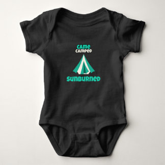 Came Camped Sunburned Desert Camping Baby Bodysuit