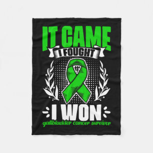 Came I Fought I Won - Bile Duct Cancer Gallbladder Fleece Blanket
