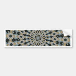 Camel and Teal Kaleidoscope Bumper Sticker