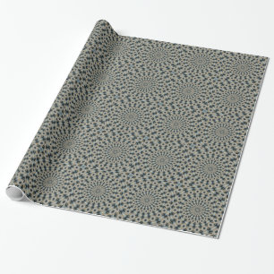 Camel and Teal Kaleidoscope Wrapping Paper