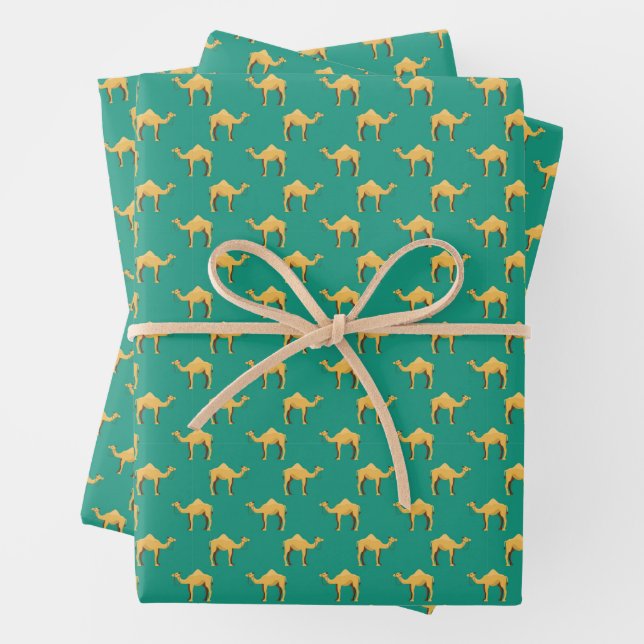 Camel Animal Arabic  Wrapping Paper Sheet (In situ)