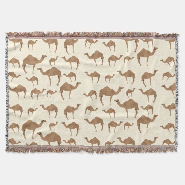 Camel Animal Pattern Throw Blanket (Front)