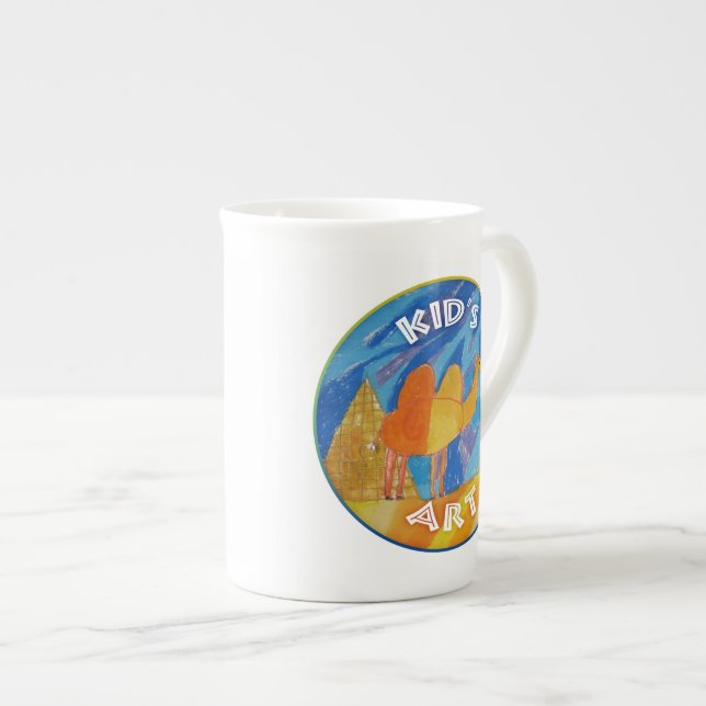 Camel Art by Kids Bone China Mug (Front Right)