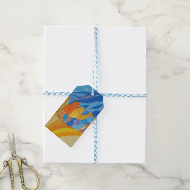Camel Art by Kids Gift Tags (With Twine)