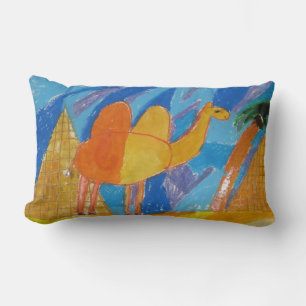 Camel Art by Kids Lumbar Cushion
