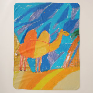 Camel Art by Kids Sherpa Blanket