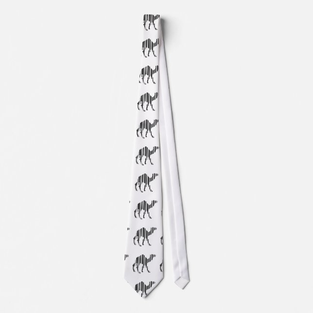 Camel Bar Code Pattern Tie (Front)