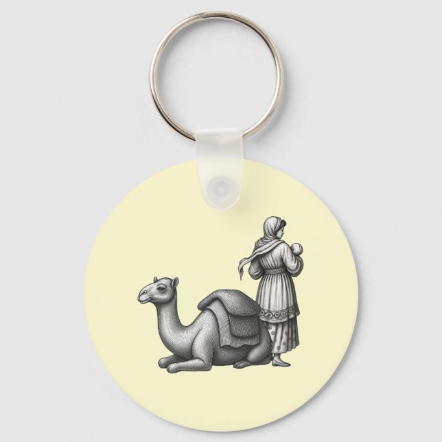 ​Camel & Bedouin Keychain (Front)