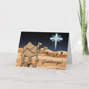 Camel Bethlehem Christmas Card