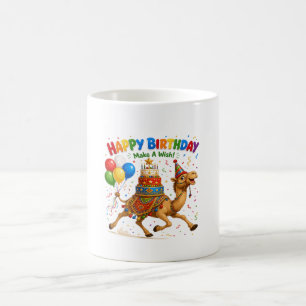 Camel Birthday Celebration Party Illustration Coffee Mug