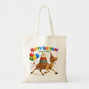 Camel Birthday Celebration Party Illustration Tote Bag