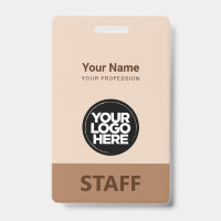 Camel Brown Employee Name Business Logo Staff Tag