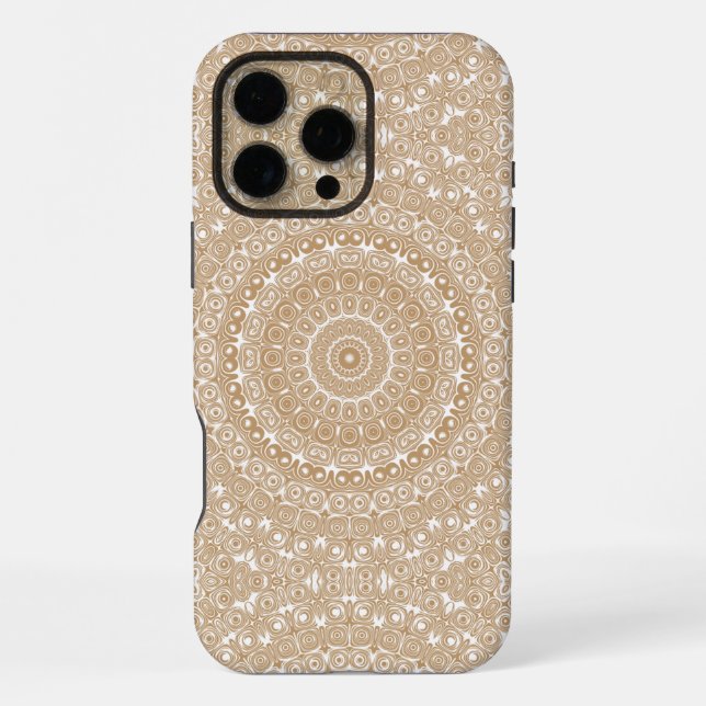 Camel Brown Mandala Pattern Design iPhone Case (Back)