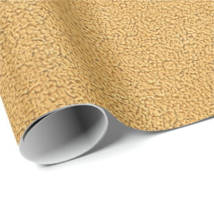 Camel Brown Ultrasuede Look Wrapping Paper