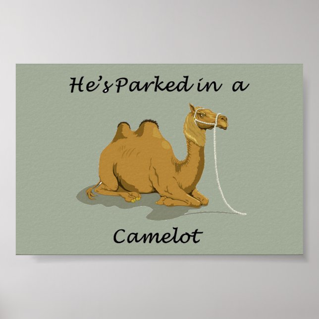Camel Camelot Humour Poster (Front)