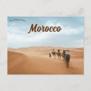 Camel Caravan in Sahara Desert Marrakech Morocco Postcard