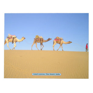 Camel caravan, Thar Desert, India Notepad