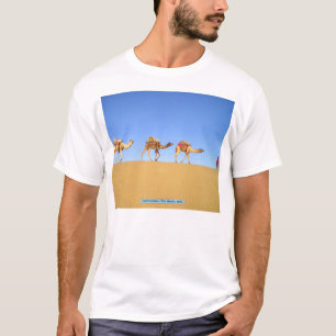 Camel caravan, Thar Desert, India T-Shirt